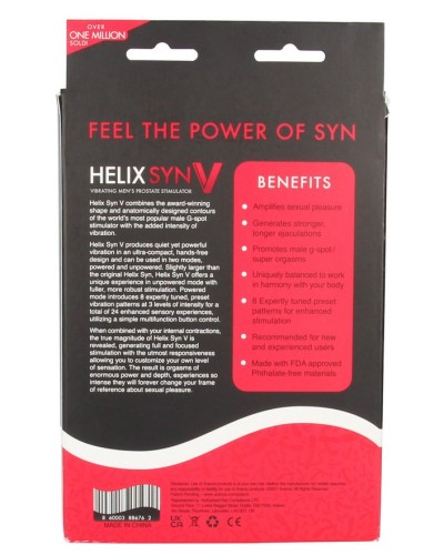 Stimulateur prostate vibrant Helix Syn V™ 10 x 2.5cm sextoys et accessoires sur La Boutique du Hard