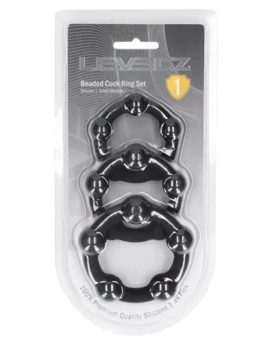 Lot de 3 Cockrings BeadCock Levelz sextoys et accessoires sur La Boutique du Hard