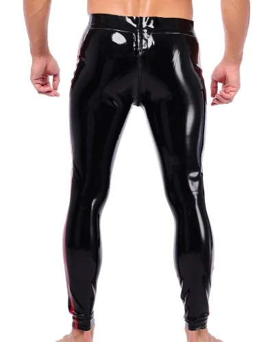 Pantalon en latex Xrub avec Zip Avant/Arrière Noir-Rouge sextoys et accessoires sur La Boutique du Hard