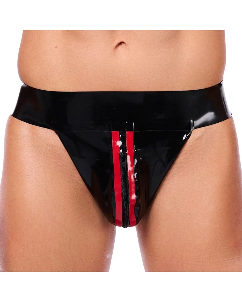 Jockstrap en latex Xrub avec Zip Noir-Rouge sextoys et accessoires sur La Boutique du Hard