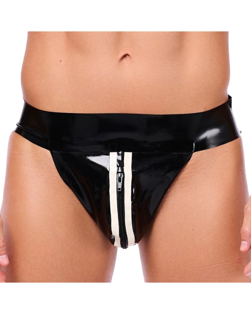 Jockstrap en latex Xrub avec Zip Noir-Blanc sextoys et accessoires sur La Boutique du Hard
