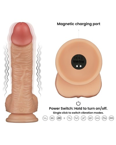 Gode Vibrant avec Bourses Power Basics 16 x 4.5cm sextoys et accessoires sur La Boutique du Hard