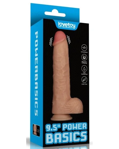 Gode Vibrant avec Bourses Power Basics 18 x 5cm sextoys et accessoires sur La Boutique du Hard
