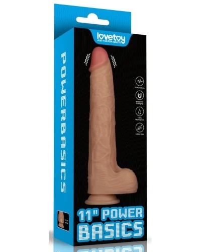 Gode Vibrant avec Bourses Power Basics 22 x 5.3cm sextoys et accessoires sur La Boutique du Hard