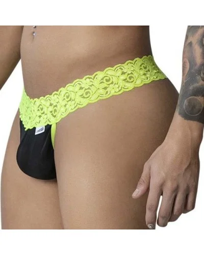 String en dentelle Beltis Noir-Jaune sextoys et accessoires sur La Boutique du Hard