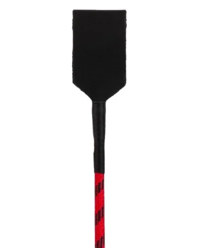 Cravache cuir et nylon Neon Stick 72cm Noir-Rouge sextoys et accessoires sur La Boutique du Hard