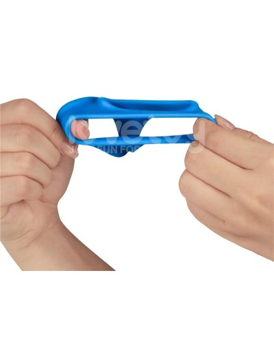 Ballstretcher Trio Grip Enhancer 30 mm Bleu sextoys et accessoires sur La Boutique du Hard