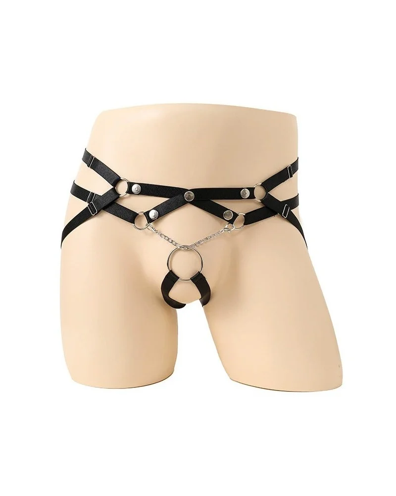 Jockstrap-Lanières Ring Passion Noir sextoys et accessoires sur La Boutique du Hard