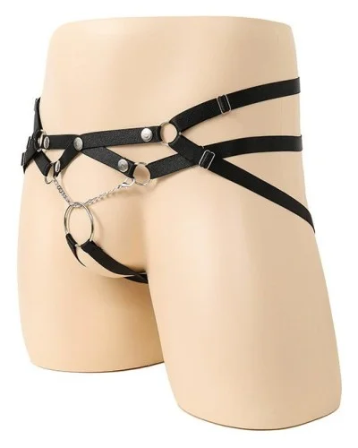 Jockstrap-Lanières Ring Passion Noir sextoys et accessoires sur La Boutique du Hard