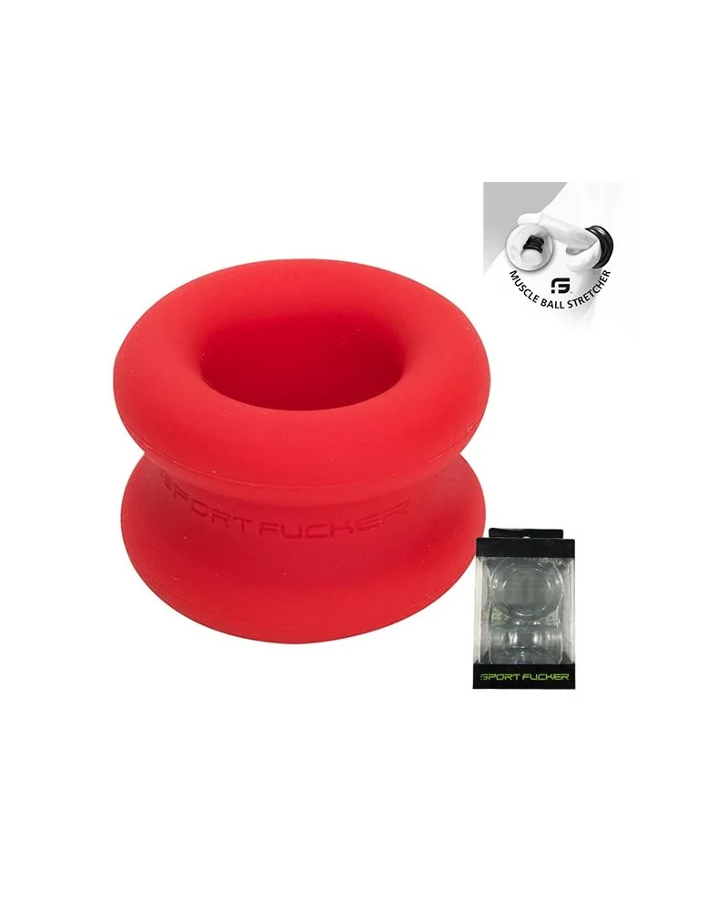 Ballstretcher Silicone Muscle Ball 30 mm Rouge sextoys et accessoires sur La Boutique du Hard