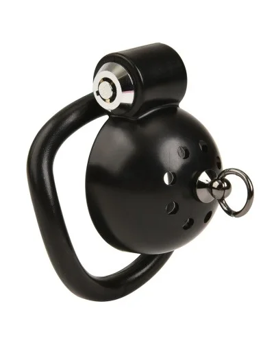 Cage avec laisse Round Leash 4 x 3.5 cm Noire sextoys et accessoires sur La Boutique du Hard