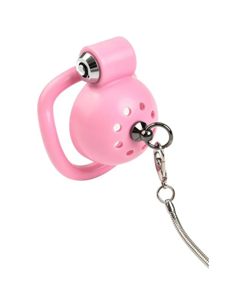Cage avec laisse Round Leash 4 x 3.5 cm Rose sextoys et accessoires sur La Boutique du Hard