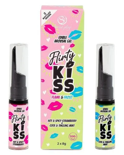 Gels de Fellation Flirty Kiss Fraise/Menthe 16ml sextoys et accessoires sur La Boutique du Hard