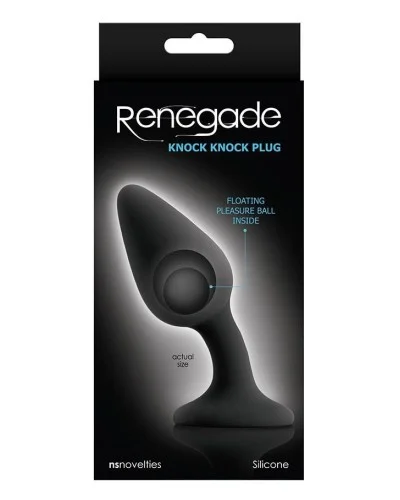 Plug CourbE Knock Renegade 10 x 4cm Noir pas cher