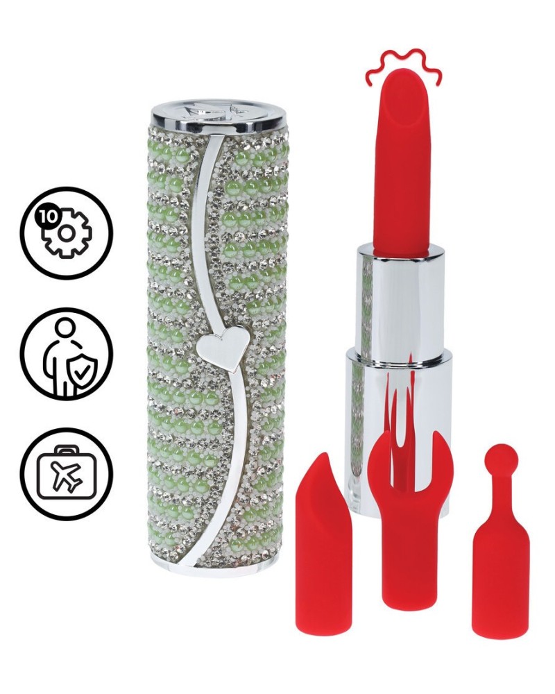 Mini Vibro + 4 embouts Candy Vert sextoys et accessoires sur La Boutique du Hard