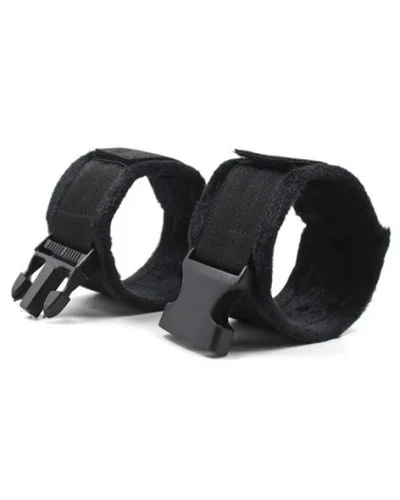 Menottes de poignets Buckle noir sextoys et accessoires sur La Boutique du Hard