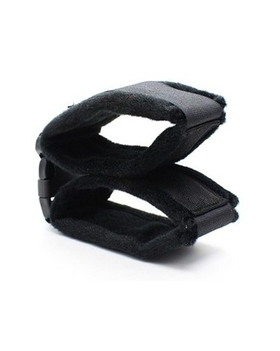 Menottes de poignets Buckle noir sextoys et accessoires sur La Boutique du Hard