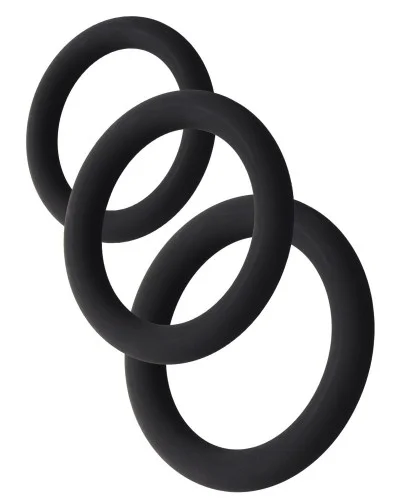 Lot de 3 Cockrings Stamstart Noirs sextoys et accessoires sur La Boutique du Hard