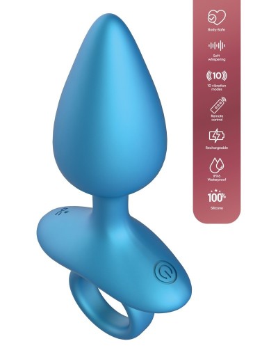 Plug vibrant Bluecone 8 x 3.5cm sextoys et accessoires sur La Boutique du Hard