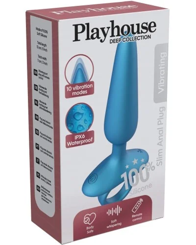 Plug vibrant Bluelong 10 x 2.7cm sextoys et accessoires sur La Boutique du Hard