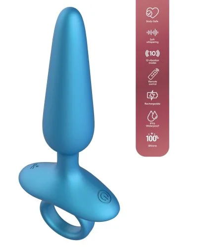 Plug vibrant Bluelong 10 x 2.7cm sextoys et accessoires sur La Boutique du Hard