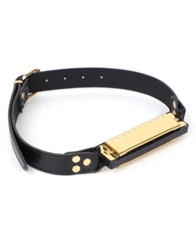 Bâillon harmonica Music gag Doré sextoys et accessoires sur La Boutique du Hard