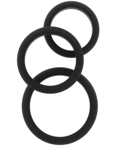Lot de 3 Cockrings Stamcock Noirs sextoys et accessoires sur La Boutique du Hard