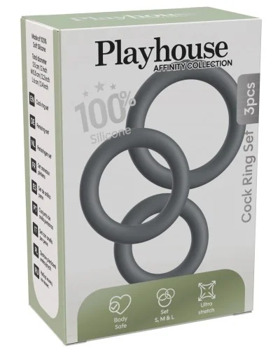Lot de 3 Cockrings Plizplay 35-45mm sextoys et accessoires sur La Boutique du Hard