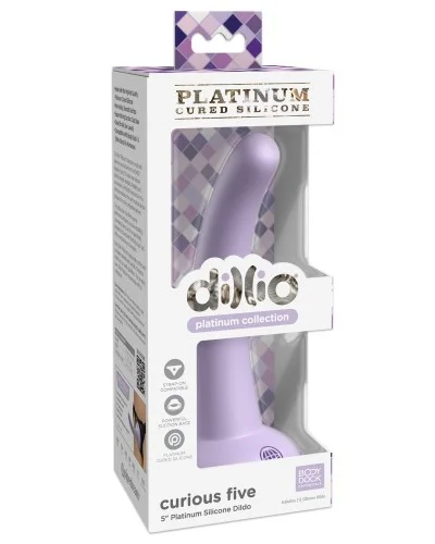 Dildo Curious Five 13 x 2.5cm Mauve sextoys et accessoires sur La Boutique du Hard