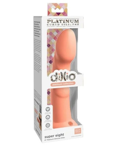 Dildo Super Eight 20 x 4.5cm Orange sextoys et accessoires sur La Boutique du Hard