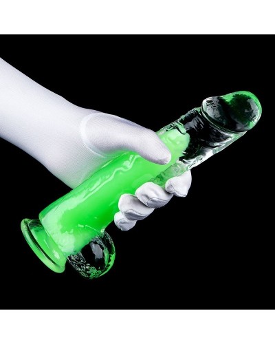 Gode transparent Jelly Mut M 16 x 4cm Vert sextoys et accessoires sur La Boutique du Hard