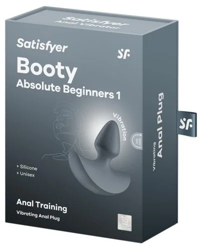 Plug anal vibrant Booty Absolute 1 Gris sextoys et accessoires sur La Boutique du Hard