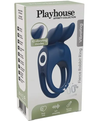 Cockring vibrant Fierce Rabbit 30mm Bleu sextoys et accessoires sur La Boutique du Hard