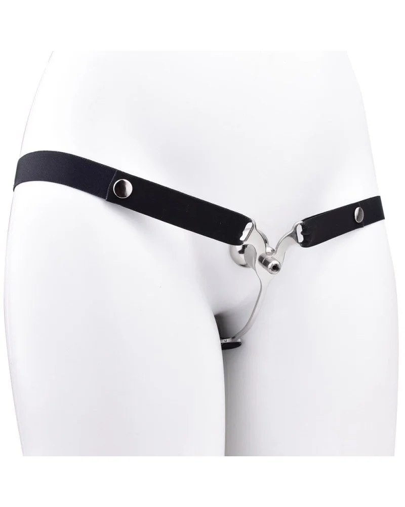 Dispositif Fem V-Free en métal Sangle noire sextoys et accessoires sur La Boutique du Hard