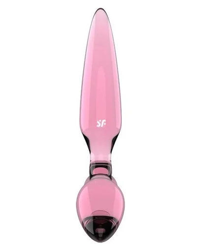 Plug en verre Triple crystal 2 Rose 14 x 3.2cm sextoys et accessoires sur La Boutique du Hard