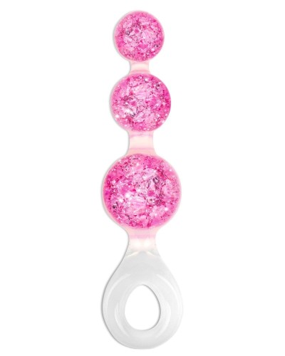Chapelet anal Crystaltrio rose 14 x 4.5cm sextoys et accessoires sur La Boutique du Hard