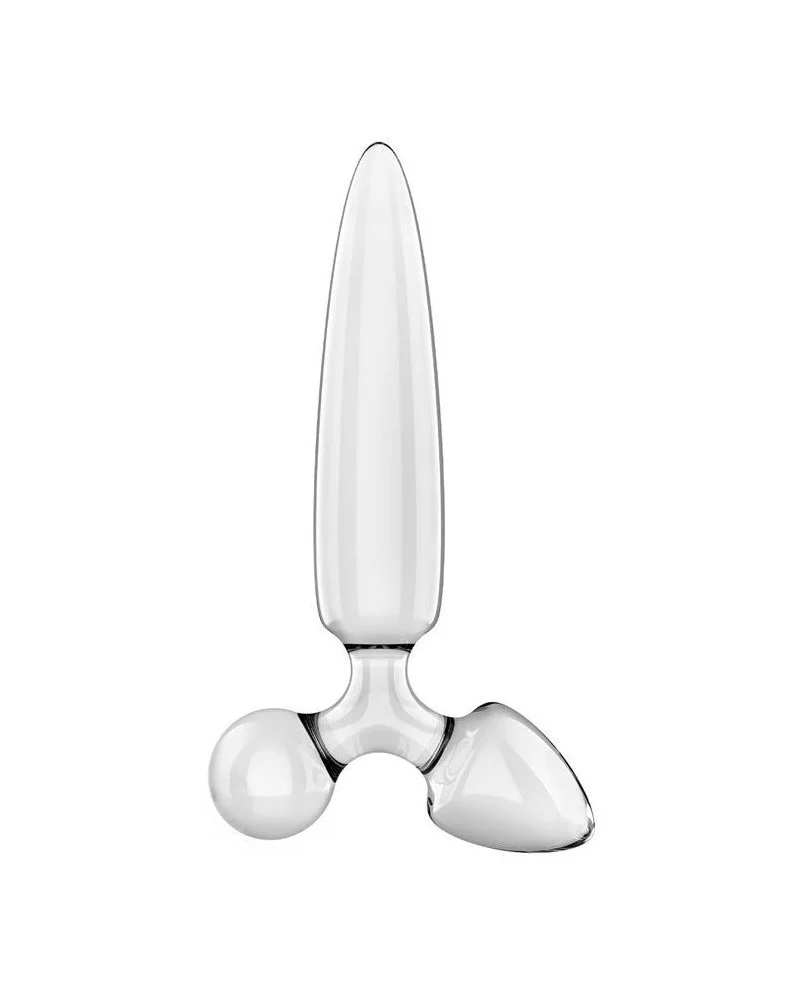 Plug en verre Triple crystal transparent 1 14 x 3cm sextoys et accessoires sur La Boutique du Hard