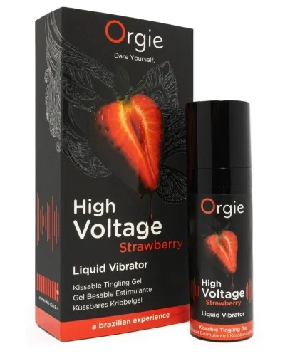 Gel vibrant High voltage Fraise 15ml sextoys et accessoires sur La Boutique du Hard