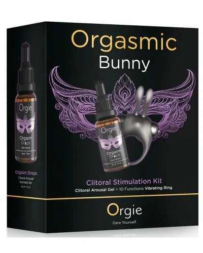 Coffret Cockring rabbit + Gel stimulant clitoris Orgasmic bunny sextoys et accessoires sur La Boutique du Hard