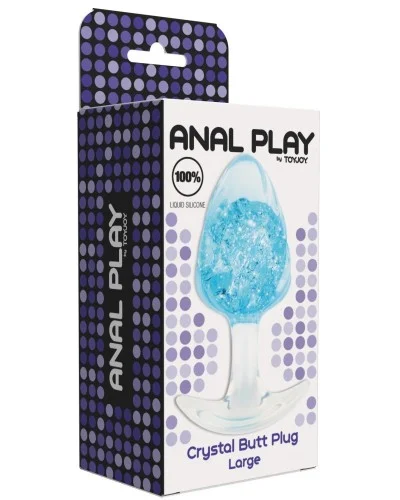 Plug transparent Crystalbutt L 9 x 4.5 cm sextoys et accessoires sur La Boutique du Hard
