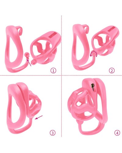 Cage Splitlock Rose M 5 x 3.5cm sextoys et accessoires sur La Boutique du Hard