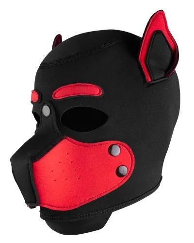 Masque Petty Dog Noir-Rouge sextoys et accessoires sur La Boutique du Hard