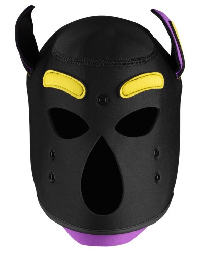 Masque Wolf Gang Noir-Jaune-Violet sextoys et accessoires sur La Boutique du Hard