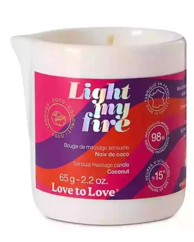 Bougie de Massage Light my fire 65g Noix de coco sextoys et accessoires sur La Boutique du Hard