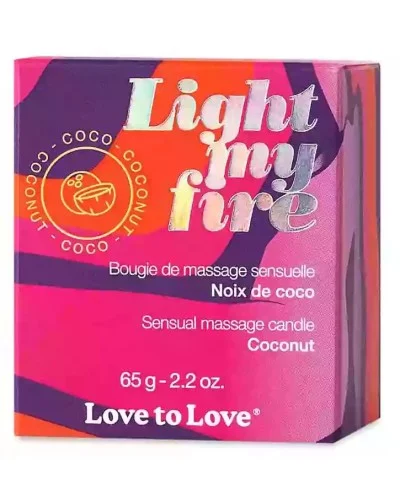 Bougie de Massage Light my fire 65g Noix de coco sextoys et accessoires sur La Boutique du Hard