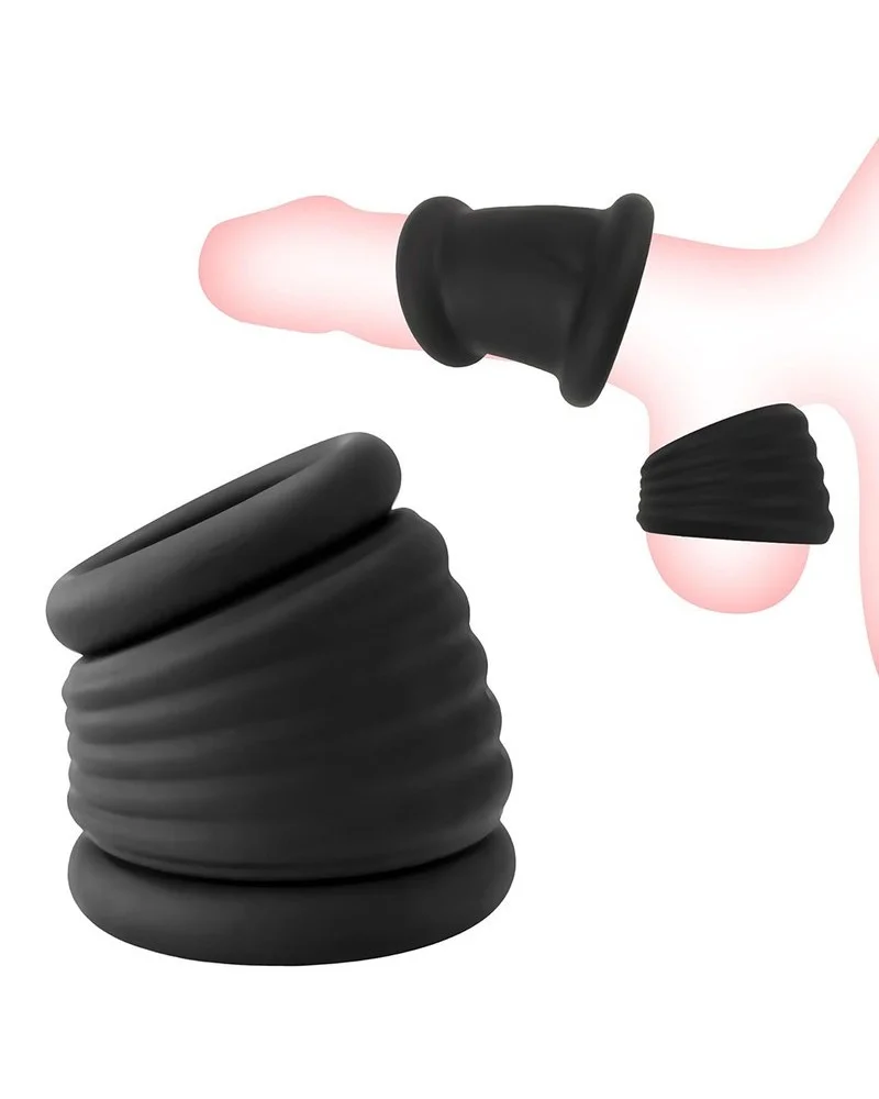 Kit Ballstretcher RIBOZ Noir sextoys et accessoires sur La Boutique du Hard