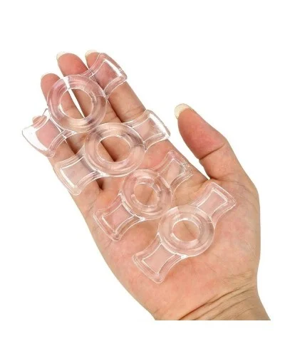 Mini Cockrings Bowring x 4 Transparents sextoys et accessoires sur La Boutique du Hard