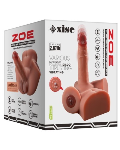 Masturbateur avec pénis vibrant Zoe 16.5 x 4.5cm sextoys et accessoires sur La Boutique du Hard