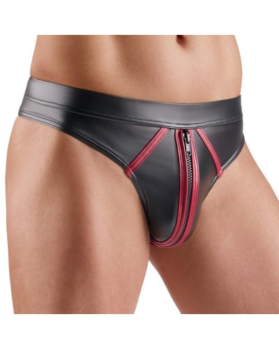 String avec zip Menecio Noir-Rouge sextoys et accessoires sur La Boutique du Hard