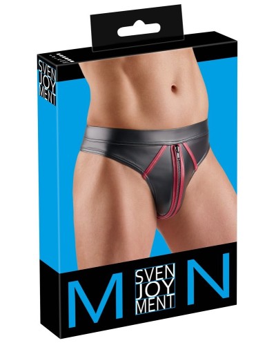 String avec zip Menecio Noir-Rouge sextoys et accessoires sur La Boutique du Hard